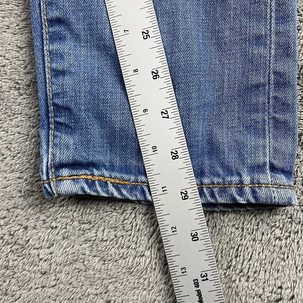 Levis 510‎ Skinny Jeans Mens 31x32 Blue Medium Wash Mid Rise Distressed